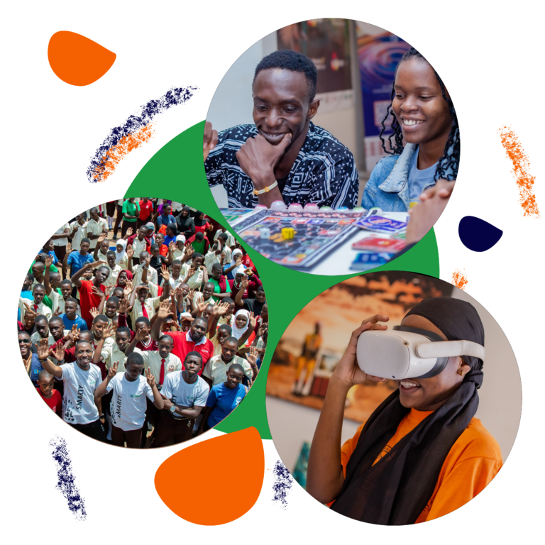 AFHEG youth learning, games and health communication collage